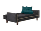 FUTÓN BLACK FACTORY VANGUARDIA 3 CUERPOS FELPA NEGRO SOFA CAMA 200 X110 VERDE - Miniatura 3