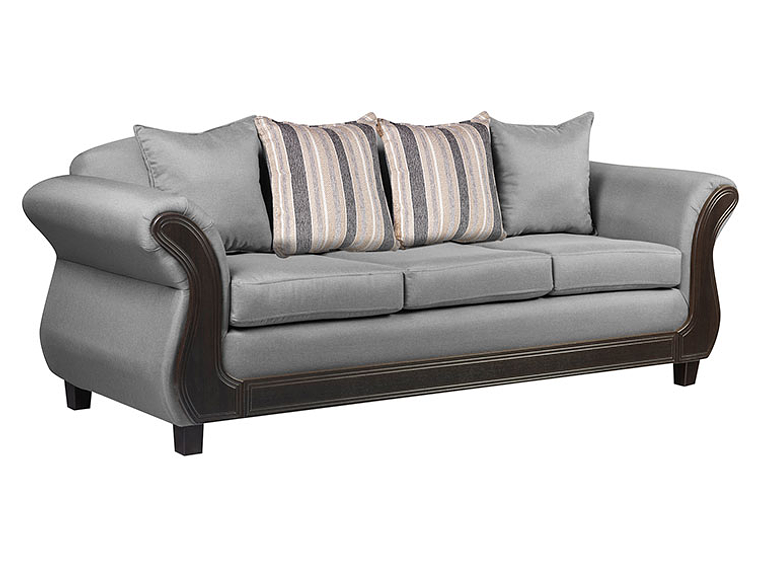 JUEGO DE LIVING INNOVAMUEBLES PALERMO TELA GRIS CLARO 32 1