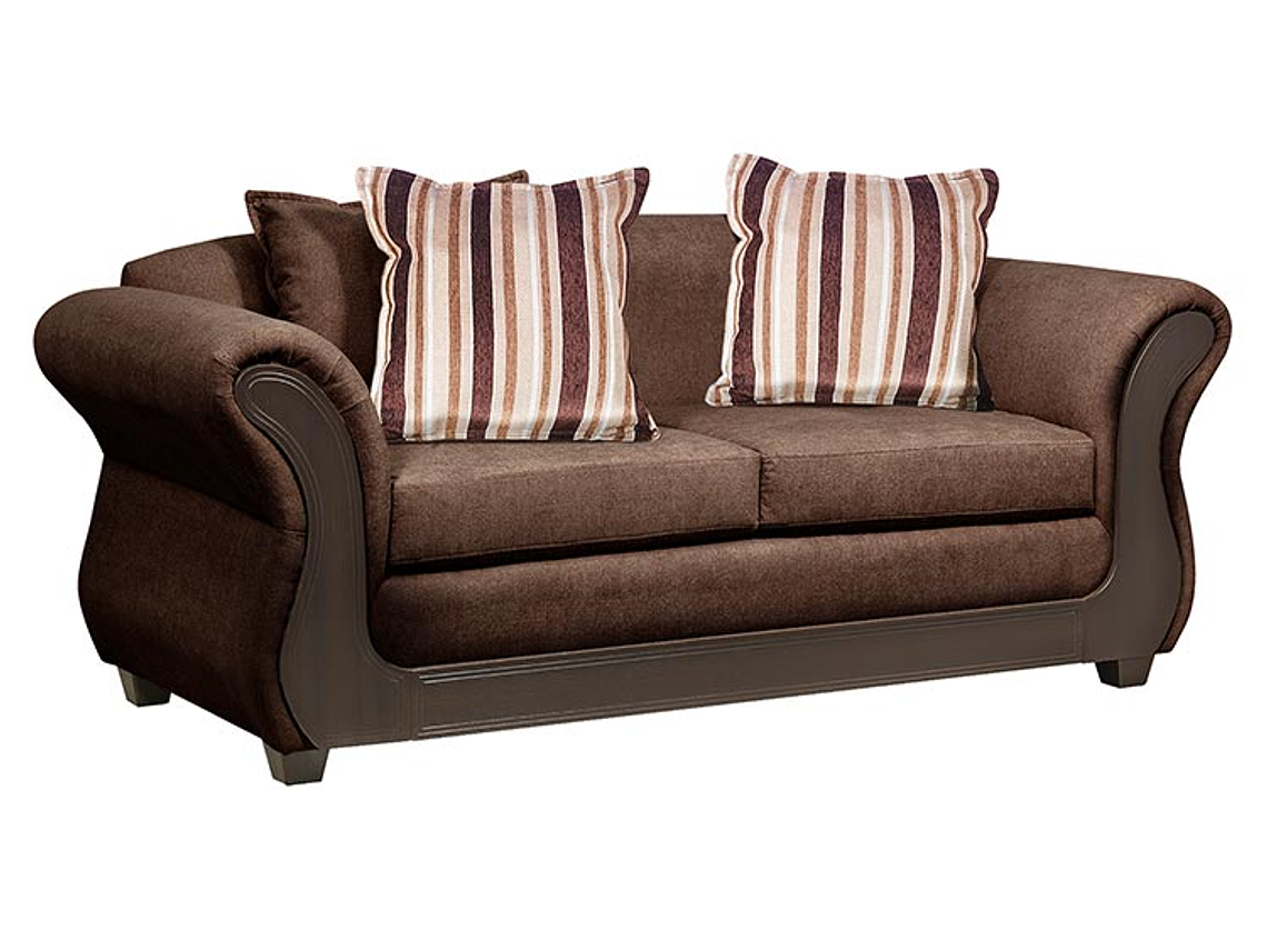 JUEGO DE LIVING INNOVAMUEBLES PALERMO TELA YF CHOCOLATE 32 5