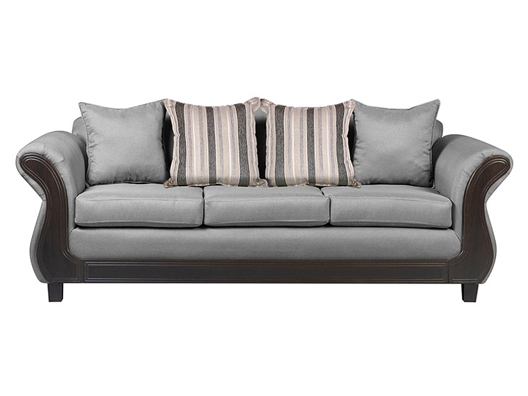 JUEGO DE LIVING INNOVAMUEBLES PALERMO TELA GRIS CLARO 32 3