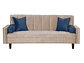 FUTÓN BLACK FACTORY 3 CUERPOS FELPA BEIGE SOFA CAMA VANGUARDIA 200 X110 AZUL - Miniatura 1