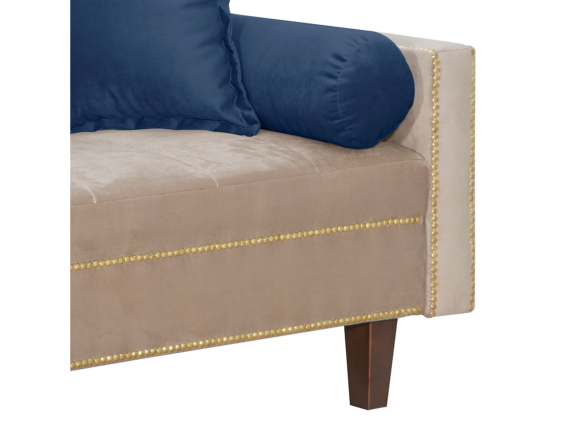 FUTÓN BLACK FACTORY 3 CUERPOS FELPA BEIGE SOFA CAMA VANGUARDIA 200 X110 AZUL 4