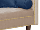 FUTÓN BLACK FACTORY 3 CUERPOS FELPA BEIGE SOFA CAMA VANGUARDIA 200 X110 AZUL - Miniatura 4