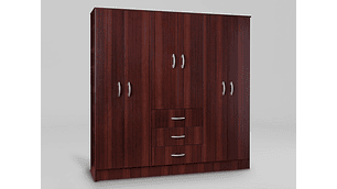 CLOSET CIC MAIPO 6 PUERTAS / 3 CAJONES 180 CM WENGUE