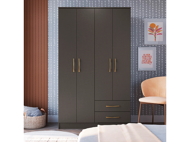 COMBO CLOSET VEKKA HOME PEQUIM 3 PUERTAS 2 CAJONES + CLOSET 4 PUERTAS 2 CAJONES GRAFITO 5