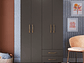 COMBO CLOSET VEKKA HOME PEQUIM 3 PUERTAS 2 CAJONES + CLOSET 4 PUERTAS 2 CAJONES GRAFITO - Miniatura 5