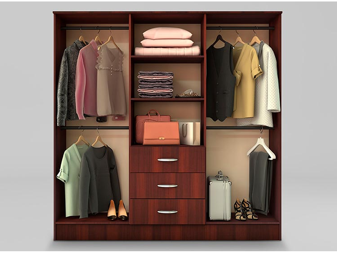 CLOSET CIC MAIPO 6 PUERTAS / 3 CAJONES 180 CM WENGUE 3