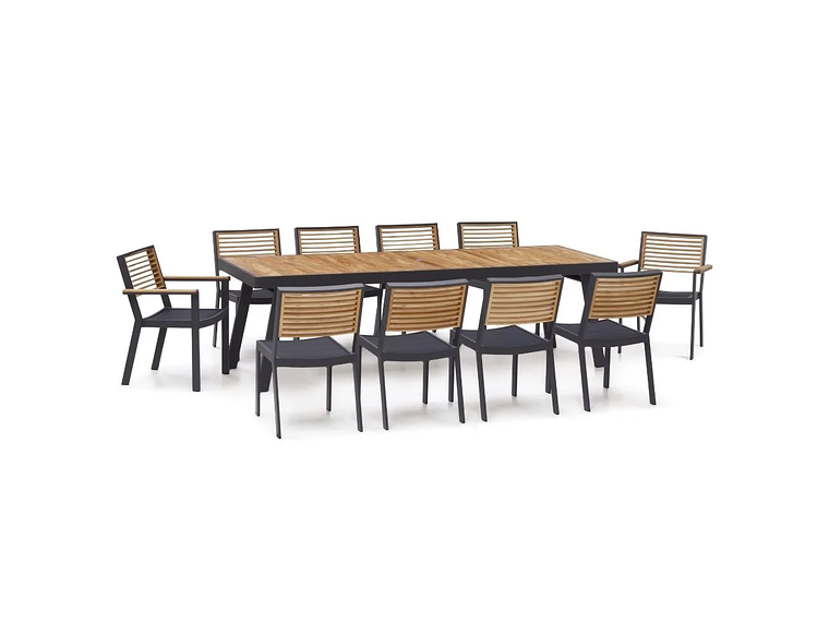 JUEGO COMEDOR TERRAZA ROSEN MARASUSA 4 CUERPOS CAFE 10 PERSONAS 1