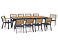 JUEGO COMEDOR TERRAZA ROSEN MARASUSA 4 CUERPOS CAFE 10 PERSONAS - Miniatura 1