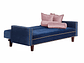 FUTÓN BLACK FACTORY VANGUARDIA 3 CUERPOS FELPA AZUL SOFA CAMA 200 X110 ROSA - Miniatura 3