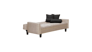 FUTÓN BLACK FACTORY VANGUARDIA 3 CUERPOS FELPA BEIGE SOFA CAMA 200 X110 NEGRO
