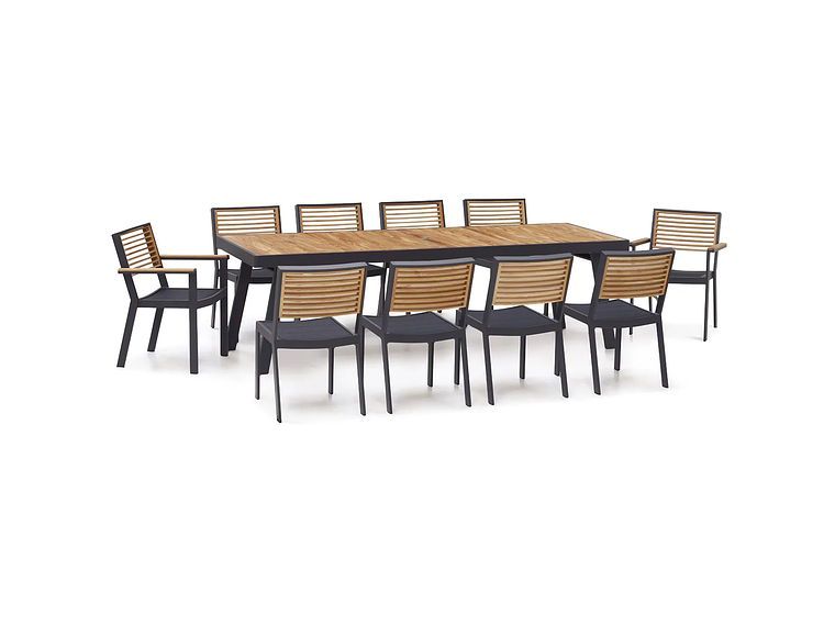 JUEGO COMEDOR TERRAZA ROSEN MARASUSA 4 CUERPOS CAFE 10 PERSONAS 3