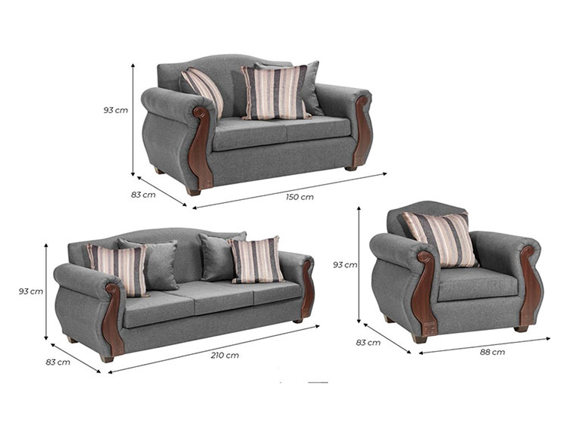 JUEGO DE LIVING INNOVAMUEBLES NEW BUGAMBILIA PU 321 4