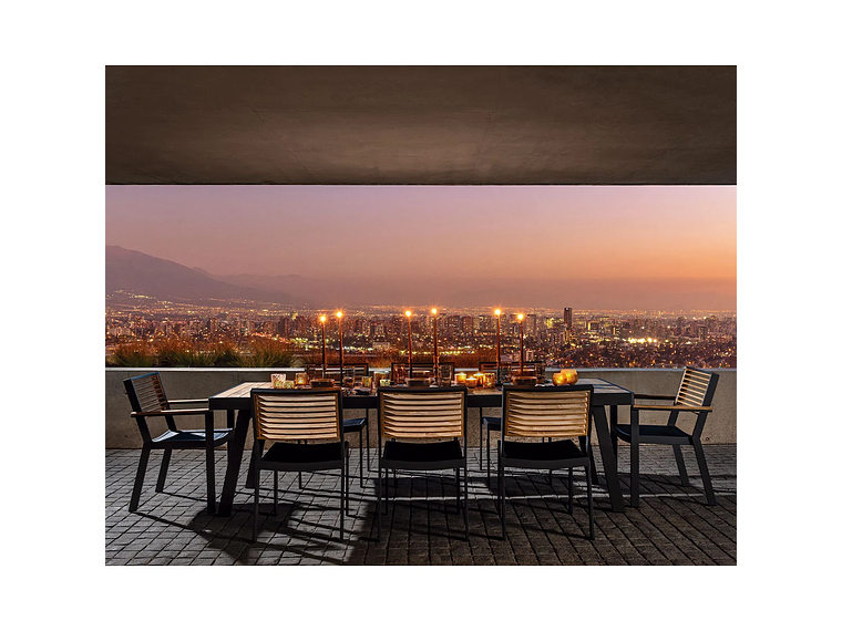 JUEGO COMEDOR TERRAZA ROSEN MARASUSA 4 CUERPOS CAFE 10 PERSONAS 5