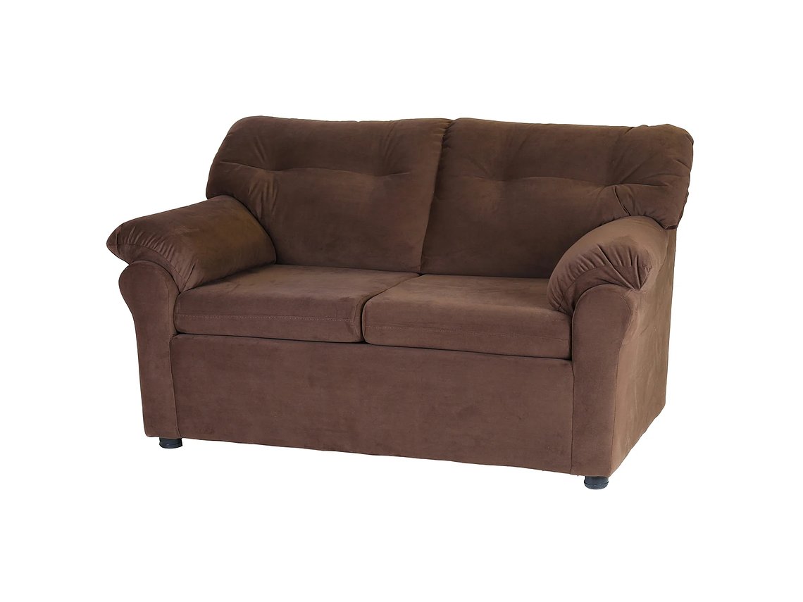 JUEGO LIVING MUEBLES AMÉRICA 321 TELA CHOCOLATE 3