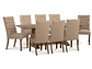 JUEGO DE COMEDOR CIC SEATTLE 8 SILLAS BEIGE - Miniatura 1