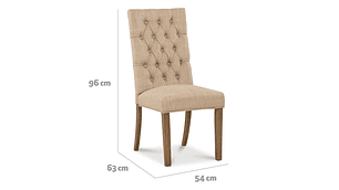 JUEGO DE COMEDOR CIC SEATTLE 8 SILLAS BEIGE