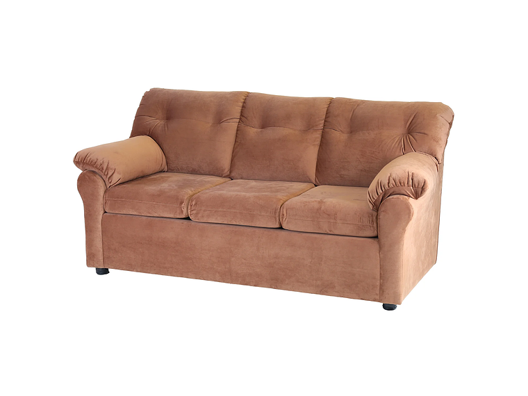 JUEGO LIVING MUEBLES AMÉRICA 321 TELA TOSTADO 2