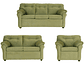 JUEGO LIVING MUEBLES AMÉRICA 321 TELA VERDE MUSGO - Miniatura 1