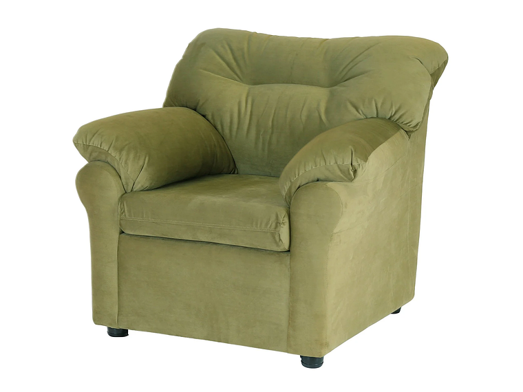 JUEGO LIVING MUEBLES AMÉRICA 321 TELA VERDE MUSGO 2