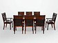 JUEGO DE COMEDOR CIC NEW CORDOBES 6 SILLAS 2 SITIALES - Miniatura 1