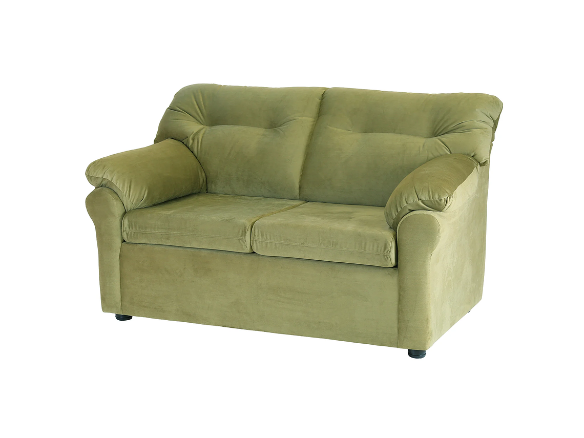 JUEGO LIVING MUEBLES AMÉRICA 321 TELA VERDE MUSGO 3