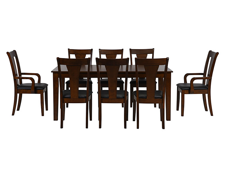 JUEGO DE COMEDOR CIC THOMAS 6 SILLAS 2 SITIALES CAFÉ 1