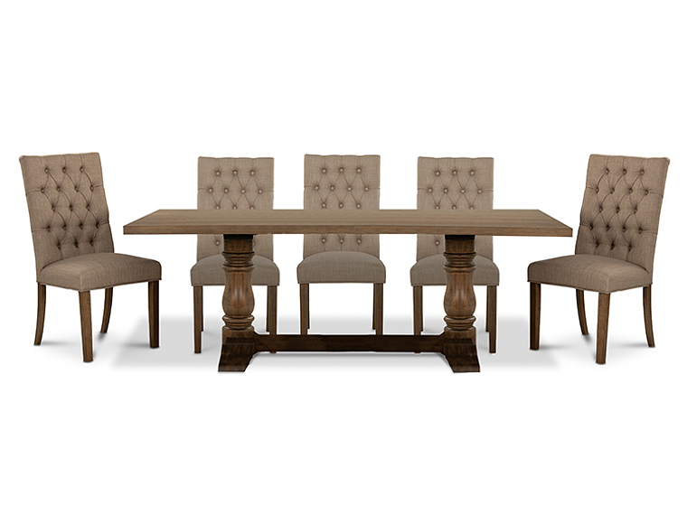 JUEGO DE COMEDOR CIC SEATTLE 8 SILLAS BEIGE 9