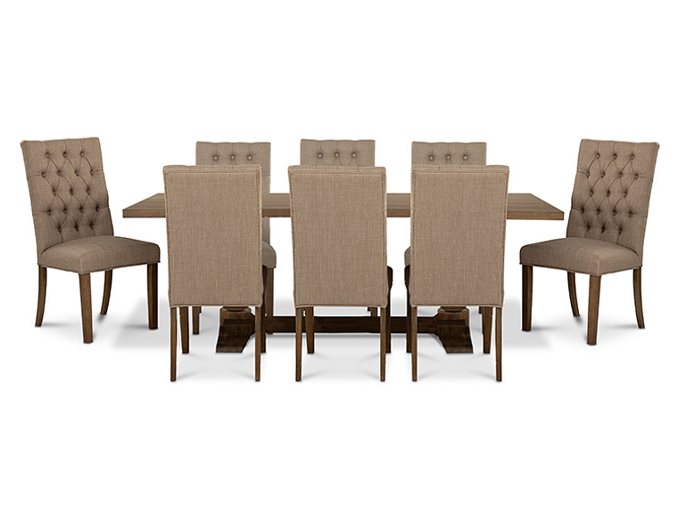 JUEGO DE COMEDOR CIC SEATTLE 8 SILLAS BEIGE 10