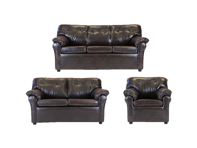 LIVING MUEBLES AMÉRICA 321 CUERO CAFÉ MORO 1