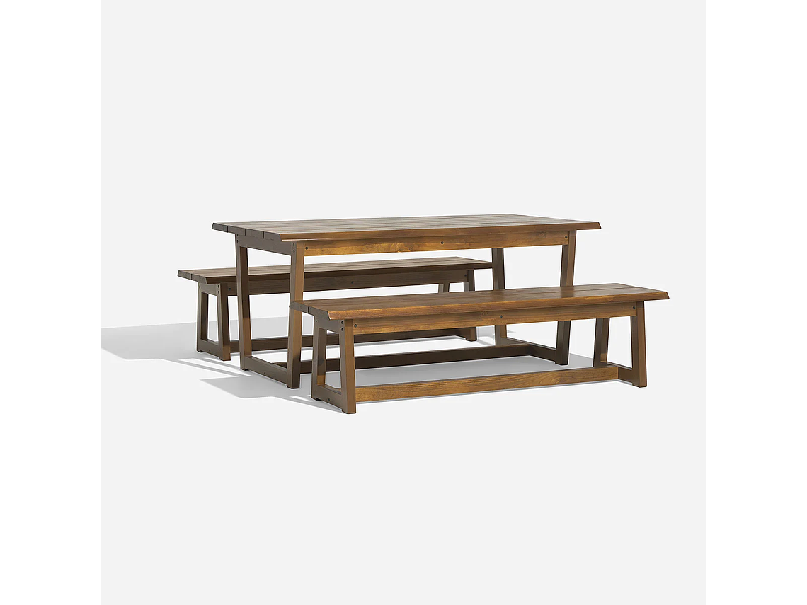 JUEGO COMEDOR ROSEN CAFÉ TERRAZA MYRTOS 2 BANQUETAS RECTA 1