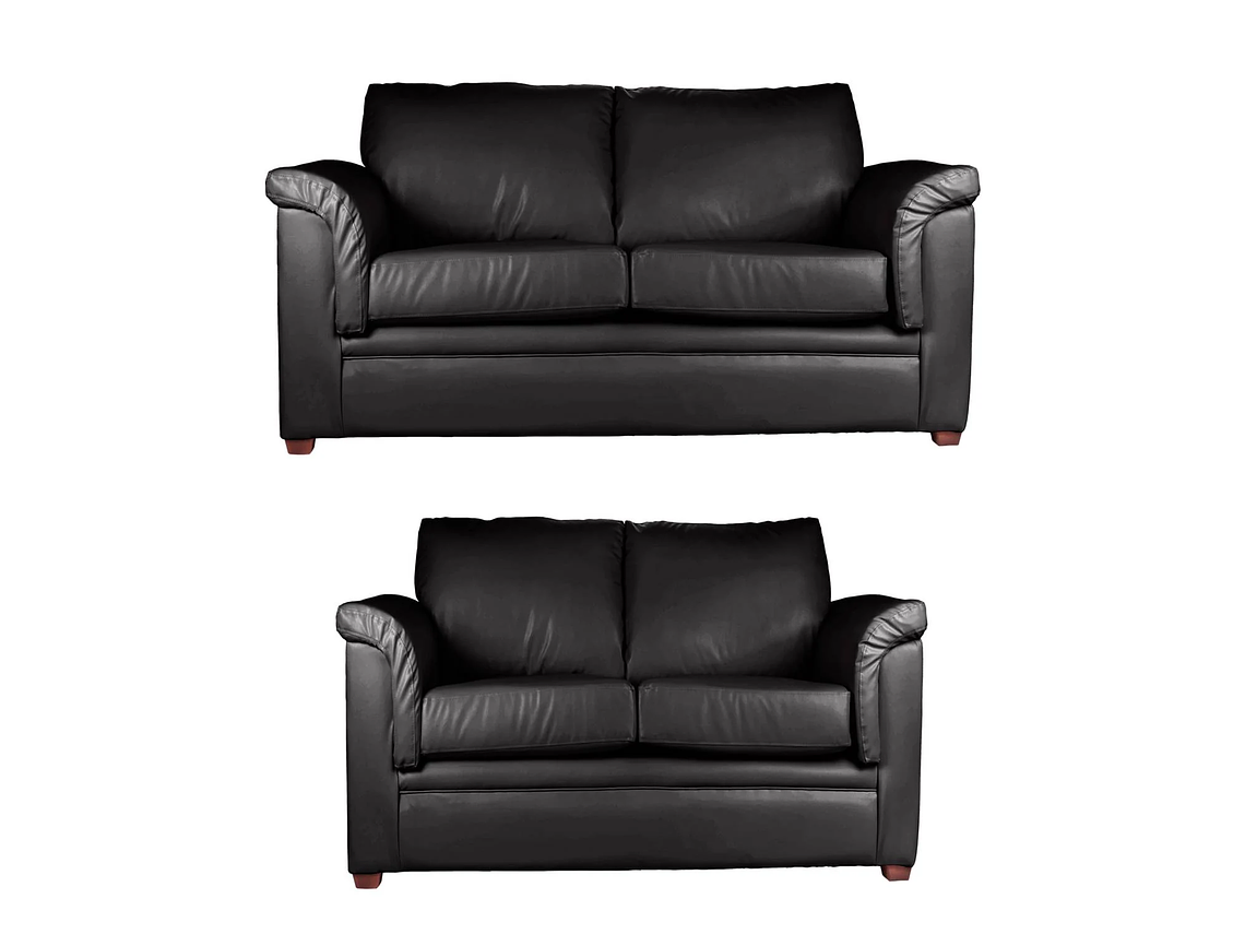 LIVING ANCONA 3-2 PU GRANO NEGRO 1