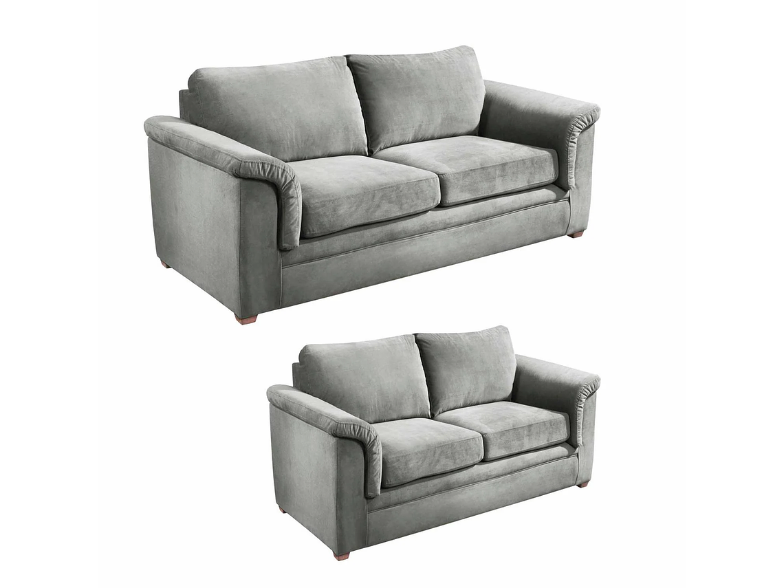 LIVING ANCONA 3-2 TELA VELVET GRIS 4