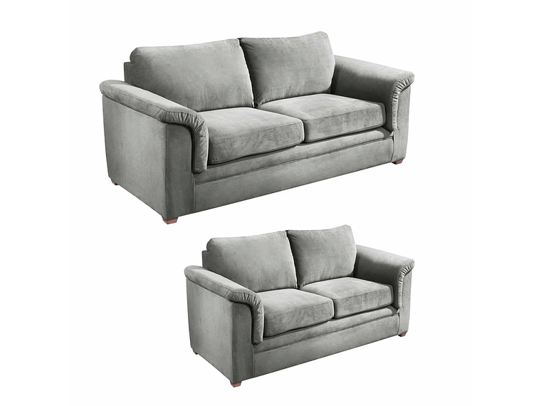 LIVING ANCONA 3-2 TELA VELVET GRIS 4