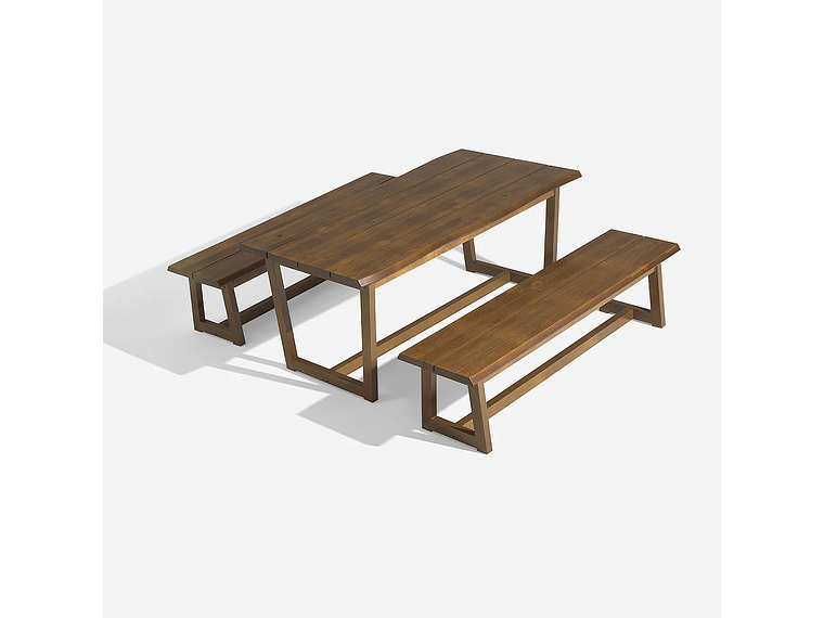 JUEGO COMEDOR ROSEN CAFÉ TERRAZA MYRTOS 2 BANQUETAS RECTA 6