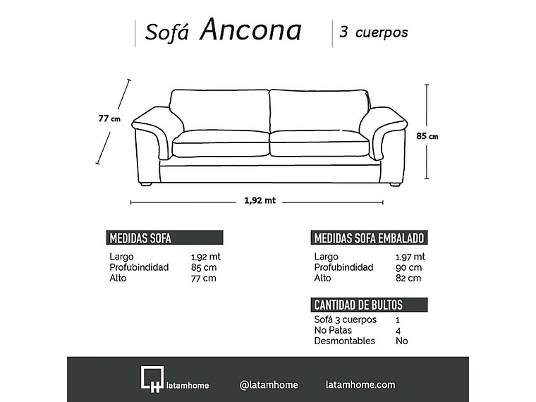 LIVING ANCONA 3-2 PU GRANO NEGRO 4