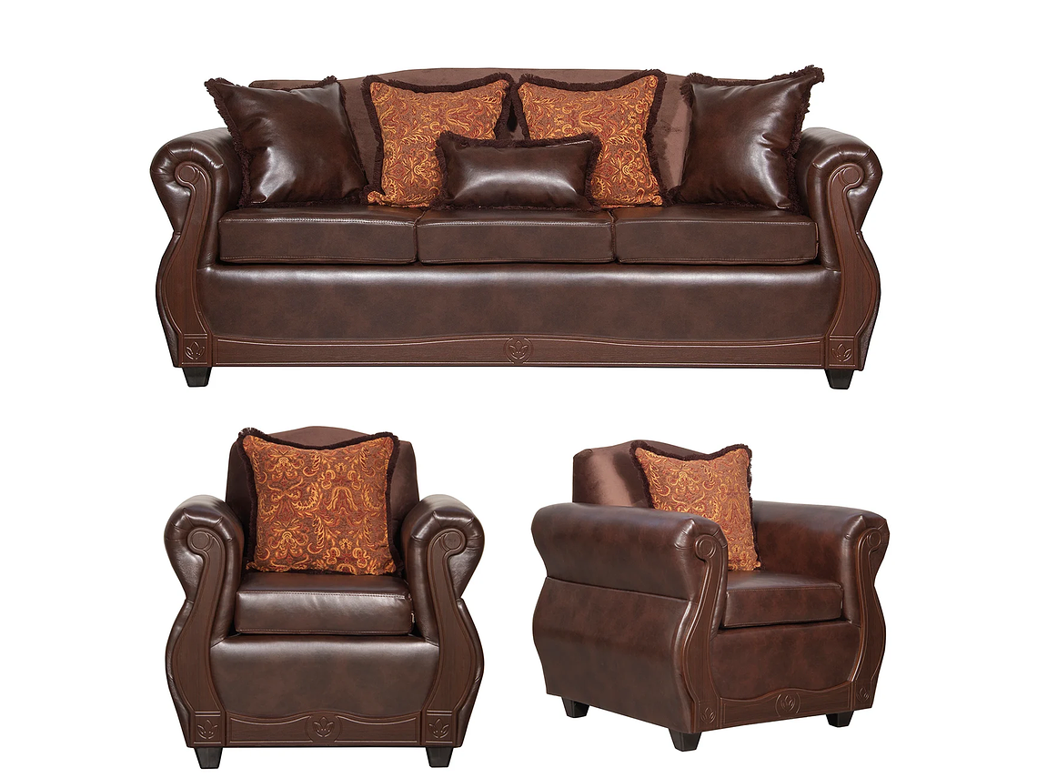 JUEGO DE LIVING 3 1 1 GRAN COLUMBIA CAFÉ 1