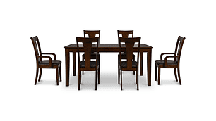 JUEGO DE COMEDOR CIC THOMAS 4 SILLAS 2 SITIALES CAFÉ