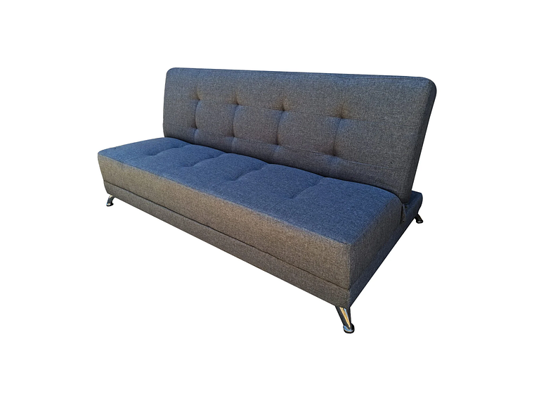 FUTON CAMA HVM PATAGONIA 15P GRIS LINO PMETAL 2
