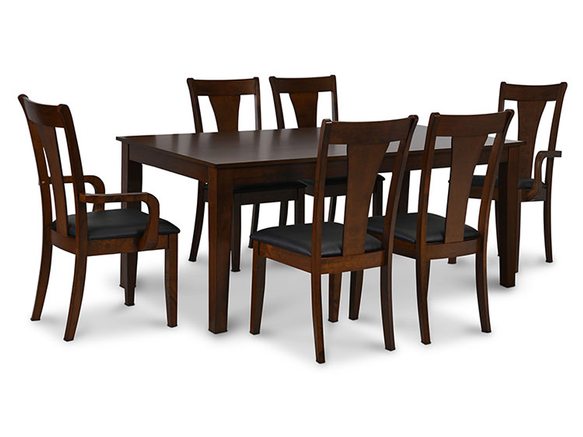 JUEGO DE COMEDOR CIC THOMAS 4 SILLAS 2 SITIALES CAFÉ 3