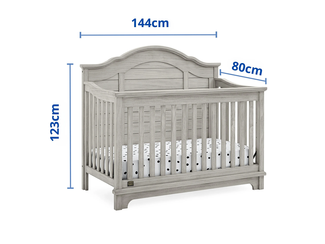 CUNA DE MADERA SOLIDA CONVERTIBLE 6 EN 1 ASHER RUSTIC 3