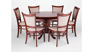 JUEGO DE COMEDOR CIC CALABRIA 6 SILLAS ARENA