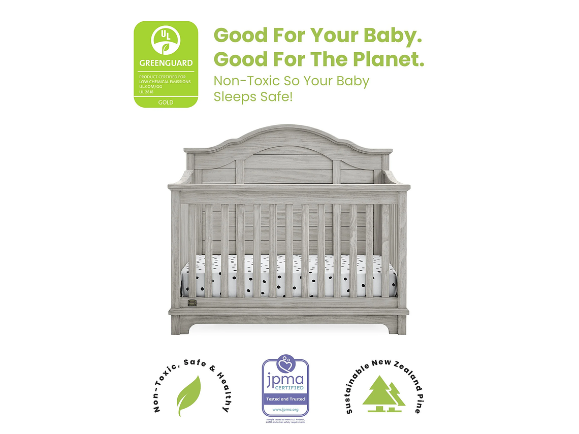 CUNA DE MADERA SOLIDA CONVERTIBLE 6 EN 1 ASHER RUSTIC 5