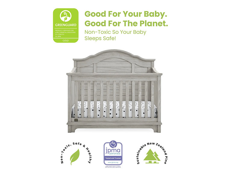 CUNA DE MADERA SOLIDA CONVERTIBLE 6 EN 1 ASHER RUSTIC 5