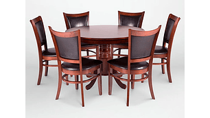 JUEGO DE COMEDOR CIC CALABRIA CHOCOLATE 6S