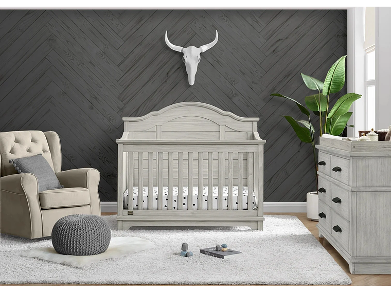 CUNA DE MADERA SOLIDA CONVERTIBLE 6 EN 1 ASHER RUSTIC 6