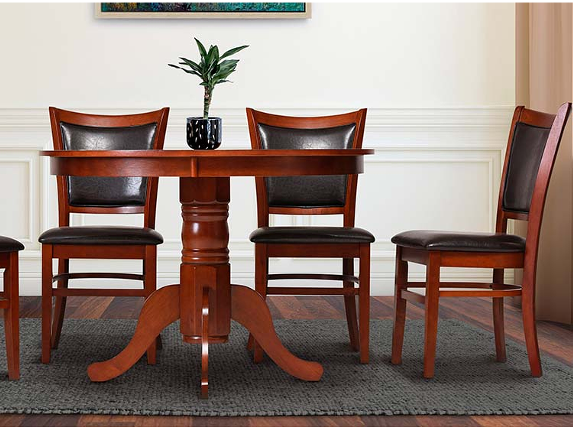 JUEGO DE COMEDOR CIC CALABRIA CHOCOLATE 6S 2