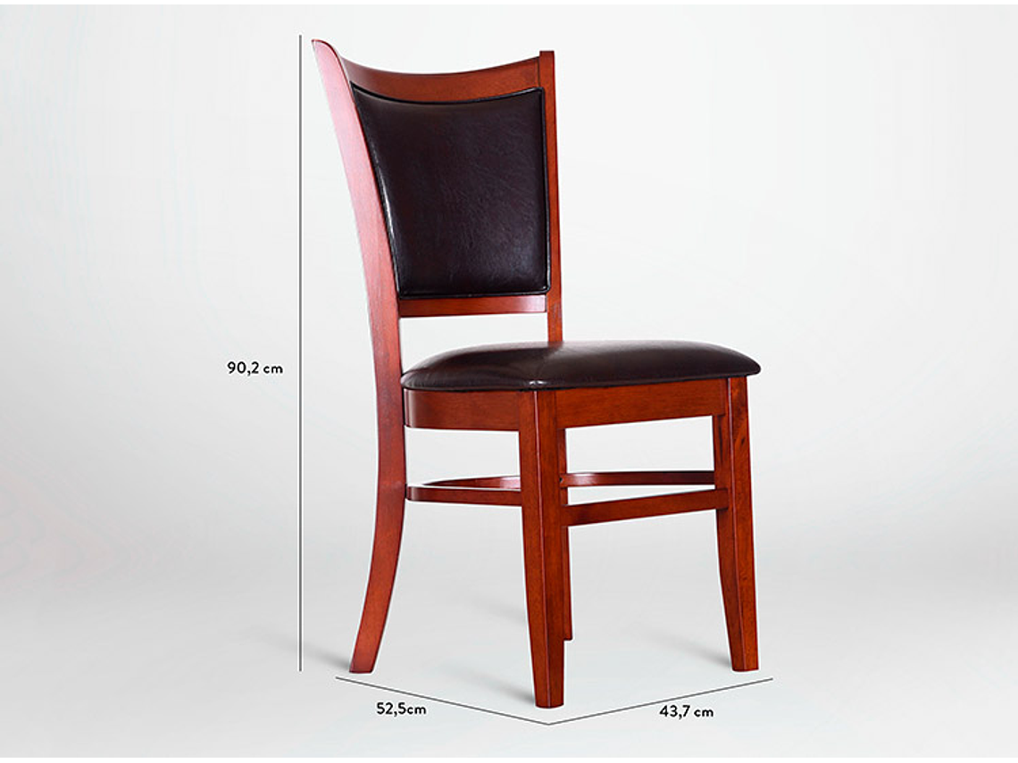 JUEGO DE COMEDOR CIC CALABRIA CHOCOLATE 6S 4