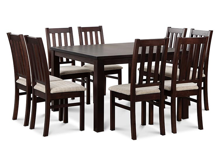 JUEGO DE COMEDOR CIC ÑUBLE 8 SILLAS CHOCOLATE BEIGE 1