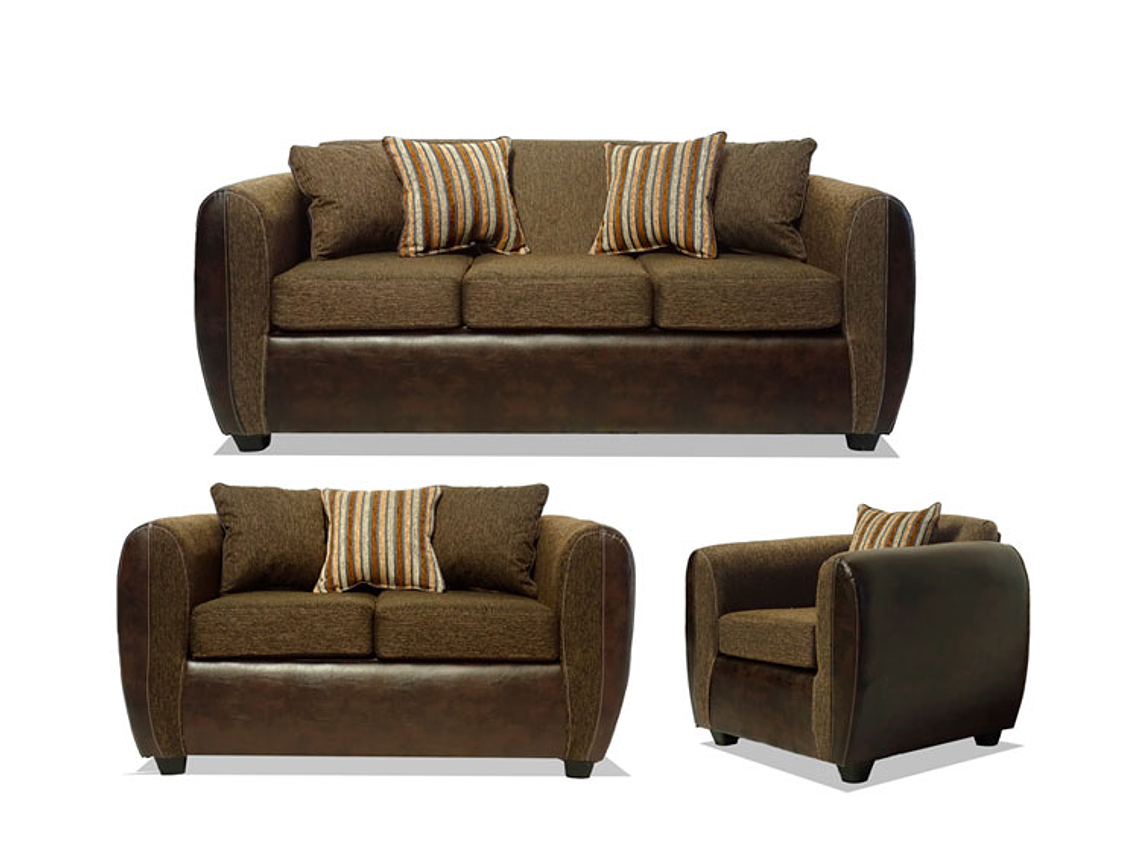 JUEGO DE LIVING ELEGANT DETAIL OKLAHOMA TELA PU 321 2